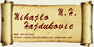 Mihajlo Hajduković vizit kartica